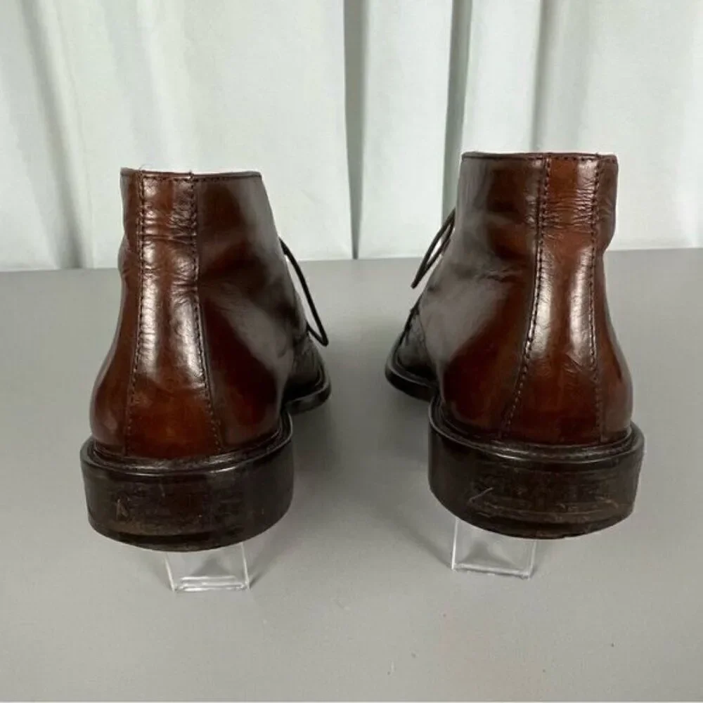 TO BOOT NEW YORK ADAM DERRICK MENS HIGH ANKLE SHOES BROWN SIZE 8 1/2